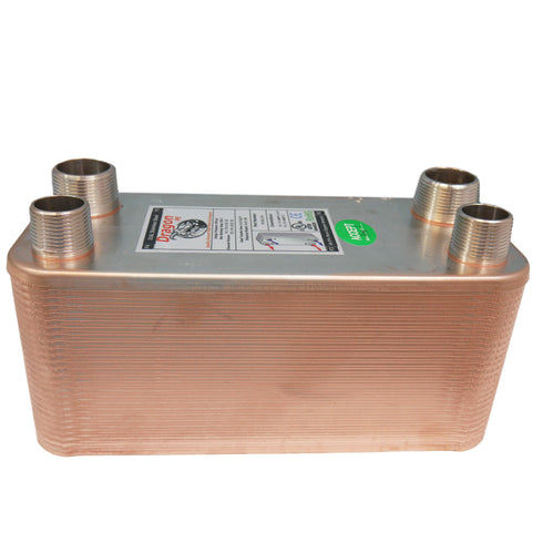 50 Brazed Plate 5"x12" Heat Exchanger 100,000 BTU